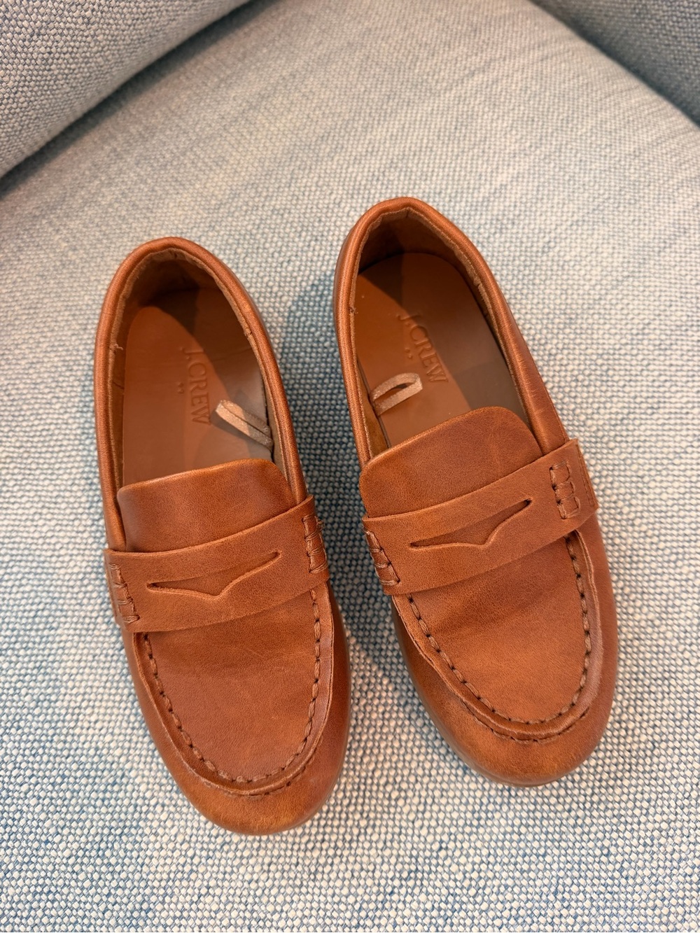 J. Crew Factory Boys Cognac Penny Loafers